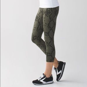 lululemon army green snake skin